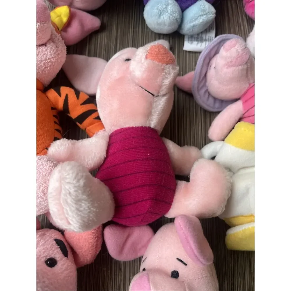 Disney Piglet Winnie the Pooh Small Plush Stuffed Animals Lot of 10